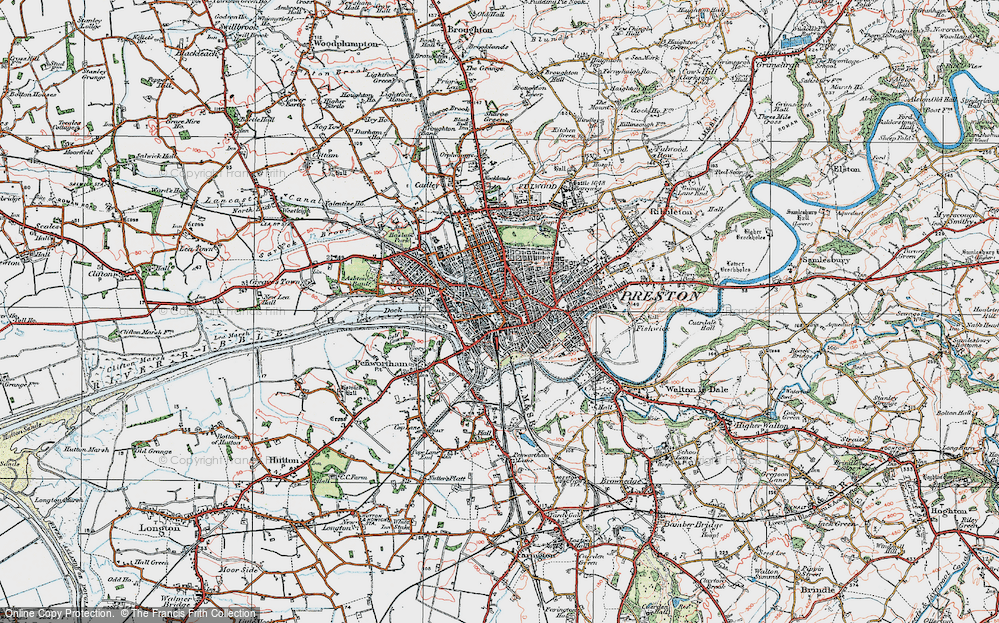Old Map of Preston, 1924 in 1924
