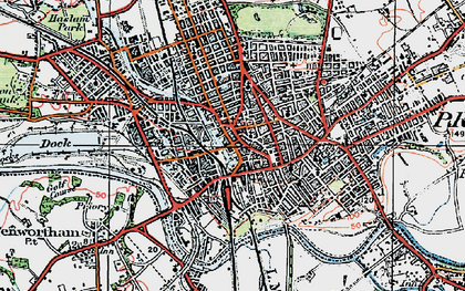 Old map of Preston in 1924