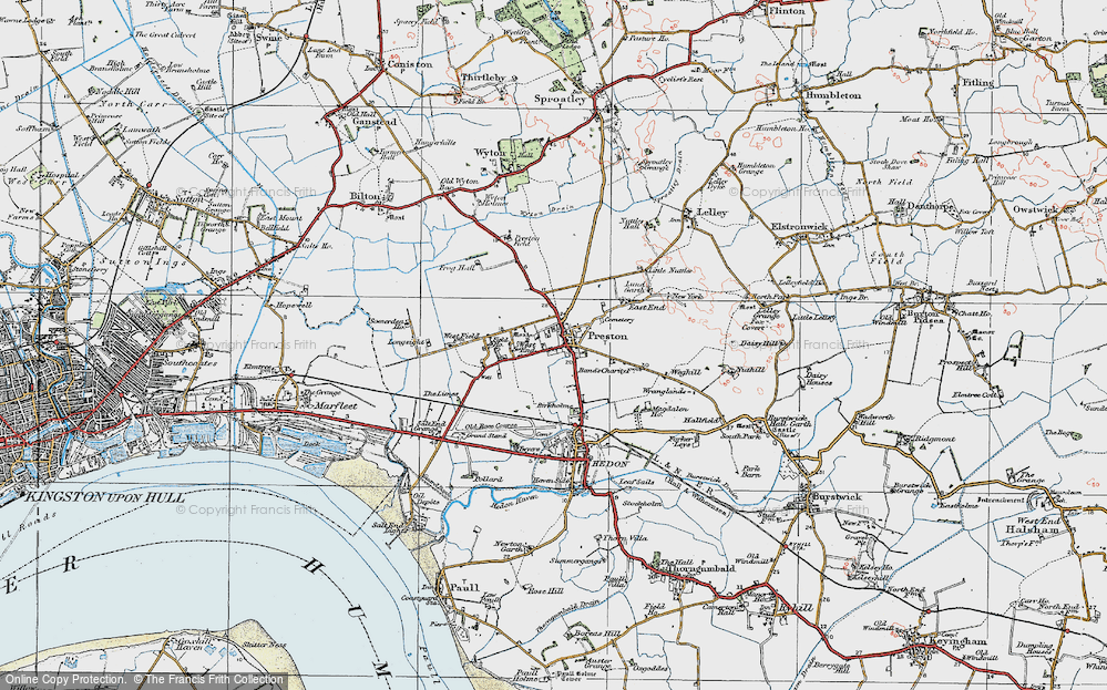 Old Map of Historic Map covering Birkholme in 1924