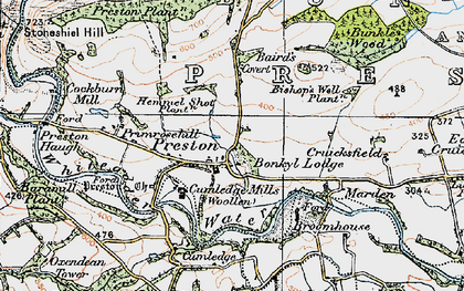 Old map of Bonkyl Lodge in 1926