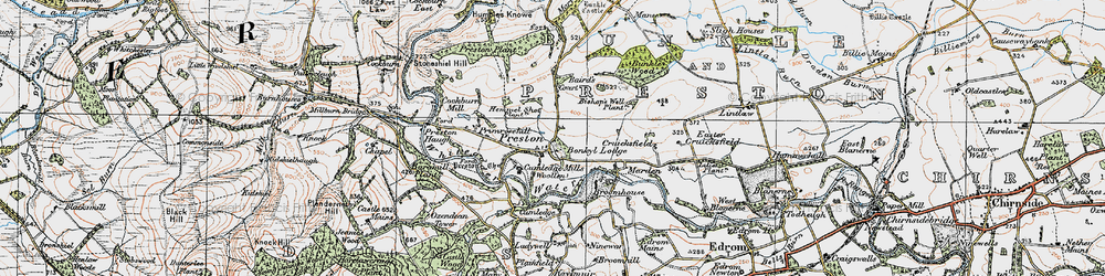 Old map of Bunkle Wood in 1926