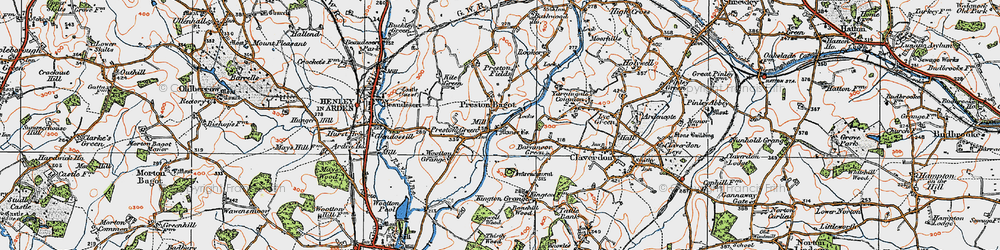 Old map of Preston Bagot in 1919