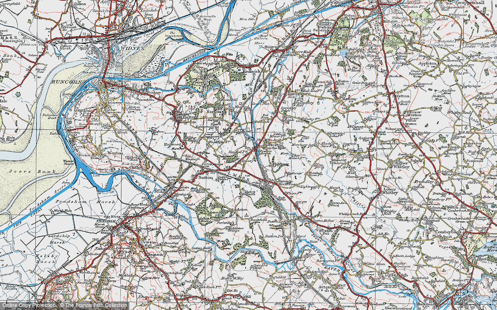 Old Map of Preston Brook, 1923 in 1923