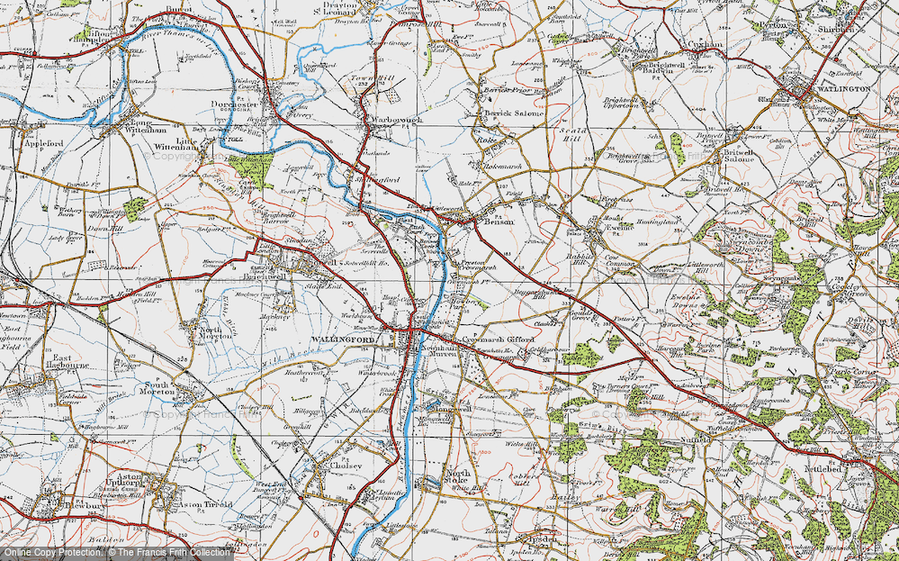 Old Map of Preston Crowmarsh, 1919 in 1919