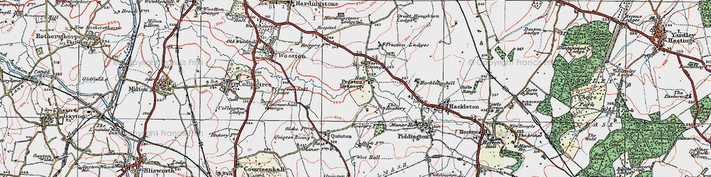 Old map of Preston Deanery in 1919