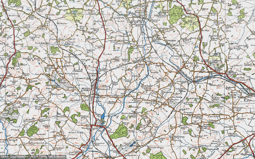 Old Map of Preston Fields, 1919 in 1919