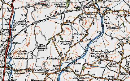 Old map of Preston Fields in 1919