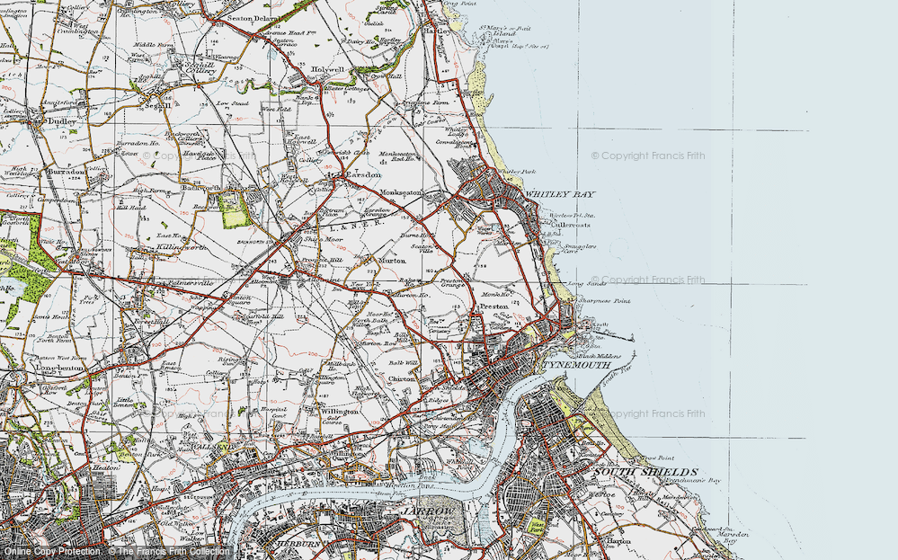 Old Map of Preston Grange, 1925 in 1925
