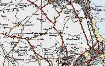 Old map of Preston Grange in 1925