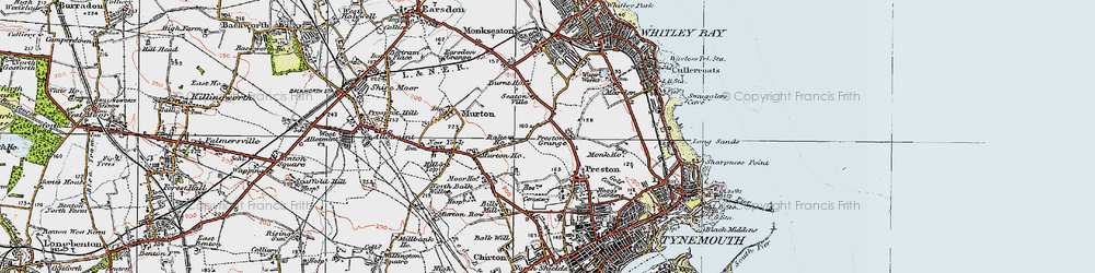 Old map of Preston Grange in 1925