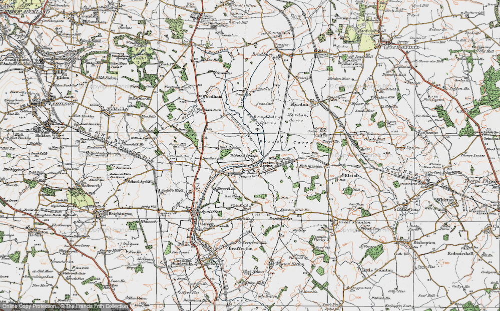 Old Map of Preston-le-Skerne, 1925 in 1925