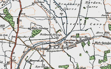 Old map of Preston-le-Skerne in 1925