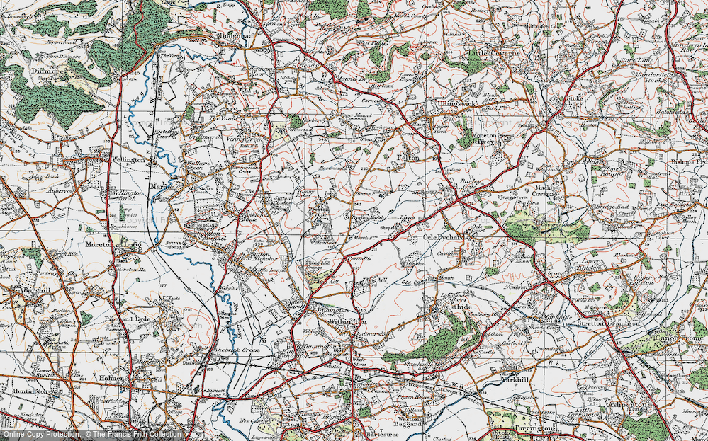 Old Map of Preston Marsh, 1920 in 1920