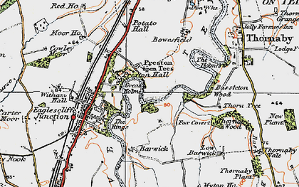 Old map of Preston-on-Tees in 1925