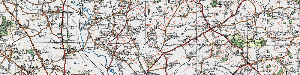Old map of Preston Wynne in 1920