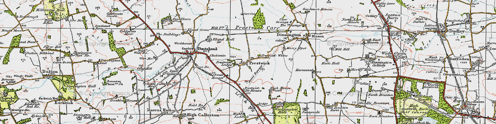 Old map of Prestwick in 1925