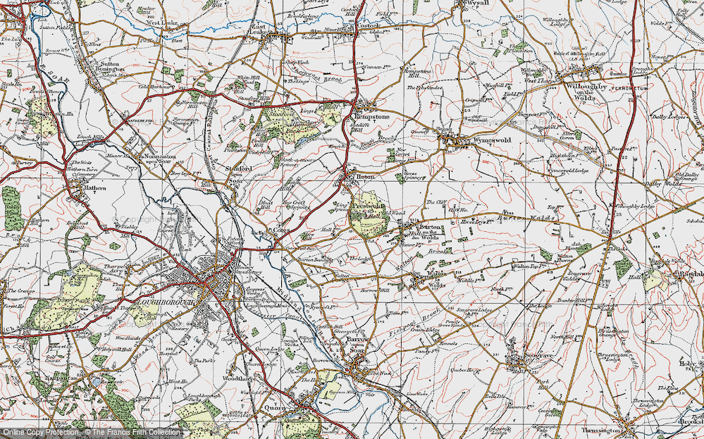 Old Map of Prestwold, 1921 in 1921