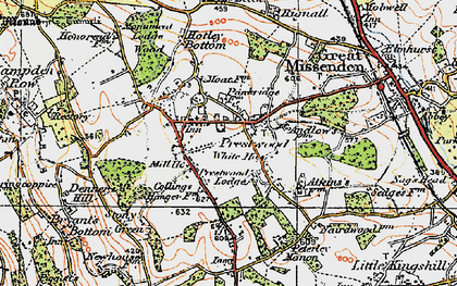 Old map of Prestwood in 1919