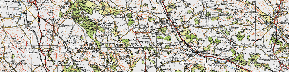 Old map of Prestwood in 1919