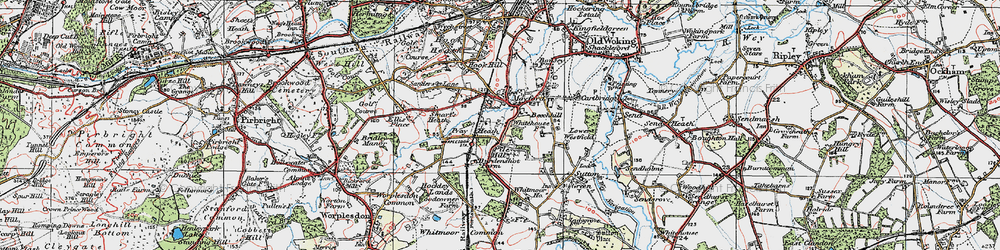 Old map of Prey Heath in 1920
