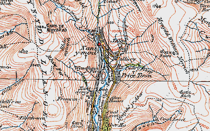 Old map of Braich yr Hydd in 1922