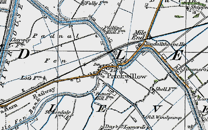 Old map of Prickwillow in 1920