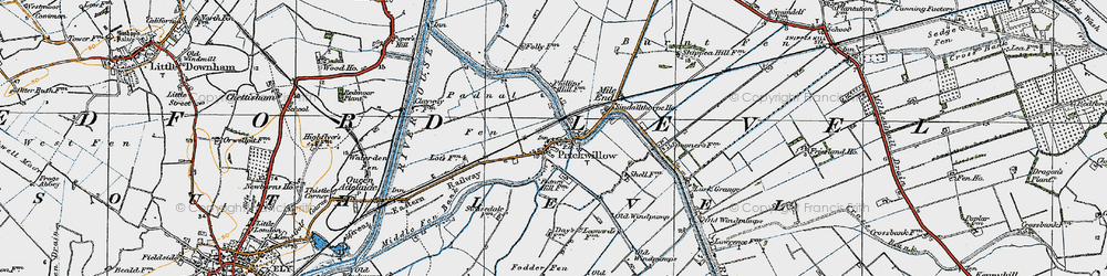 Old map of Prickwillow in 1920