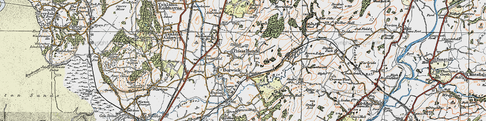 Old map of Priest Hutton in 1924