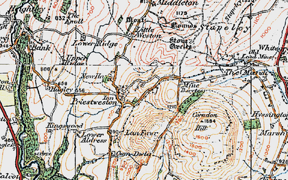 Old map of Priest Weston in 1921