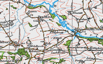 Old map of Priestacott in 1919
