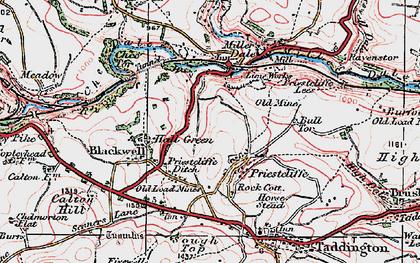 Old map of Bull Tor in 1923