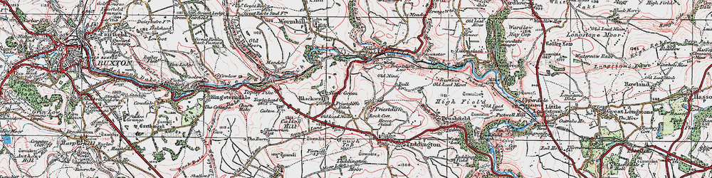 Old map of Bull Tor in 1923