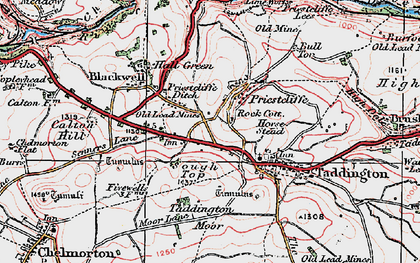 Old map of Bosley Fields in 1923