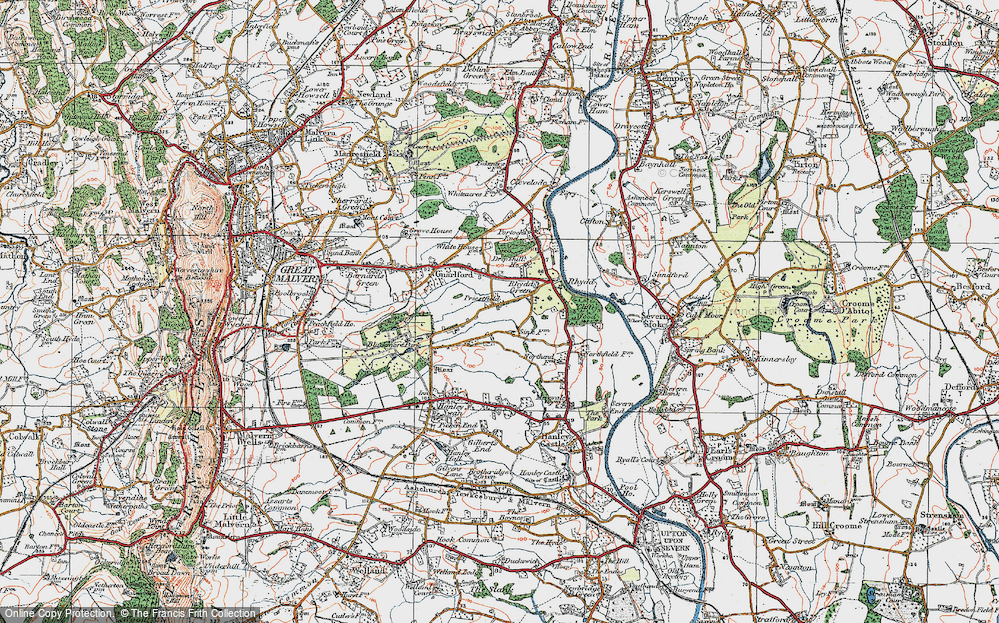 Old Map of Priestfield, 1920 in 1920
