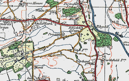 Old map of Priestfield in 1920