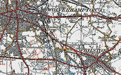 Old map of Priestfield in 1921