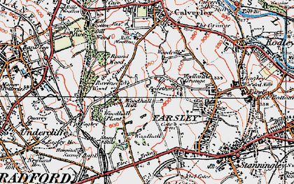 Old map of Priesthorpe in 1925