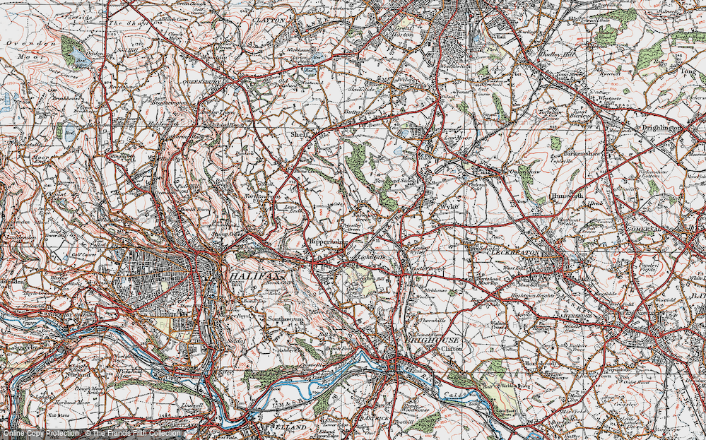 Old Map of Priestley Green, 1925 in 1925