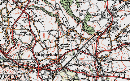 Old map of Priestley Green in 1925