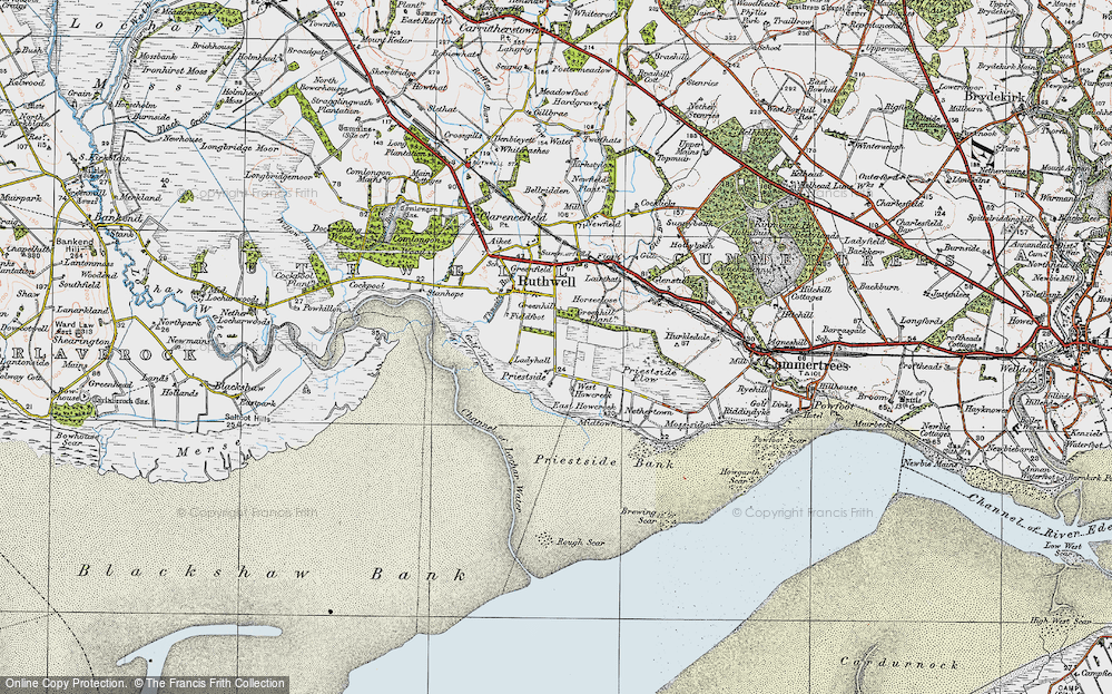 Old Map of Priestside, 1925 in 1925