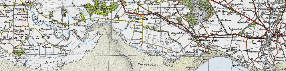 Old map of Priestside in 1925