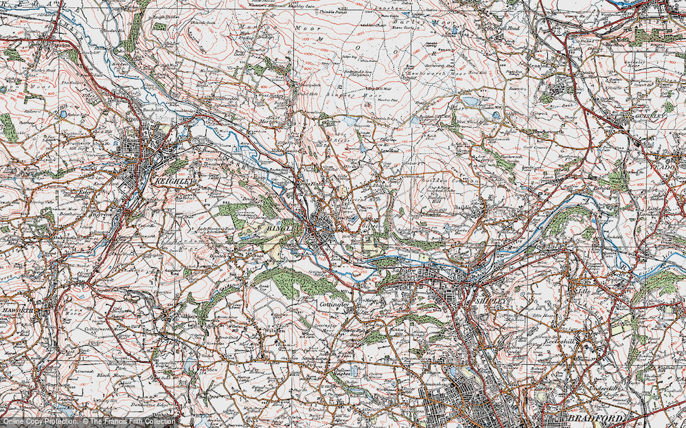 Old Map of Priestthorpe, 1925 in 1925