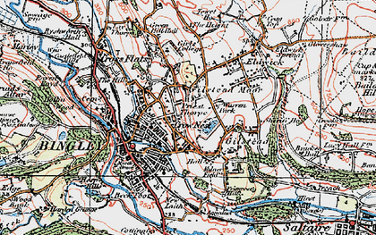 Old map of Priestthorpe in 1925