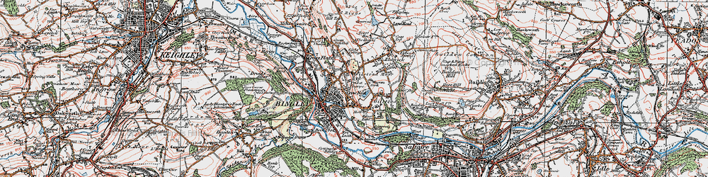 Old map of Priestthorpe in 1925