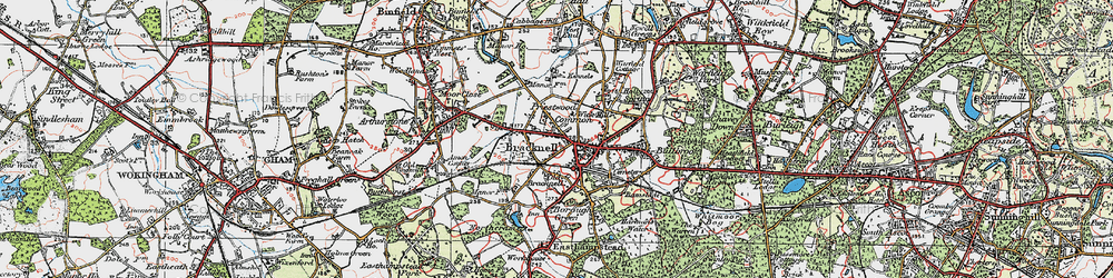 Old map of Priestwood in 1919