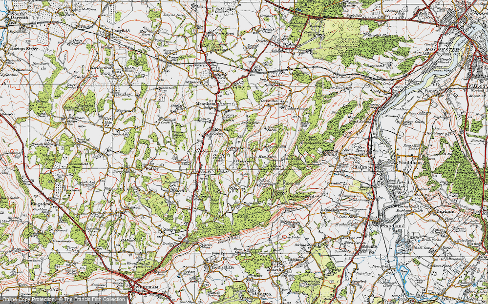 Old Map of Priestwood, 1920 in 1920