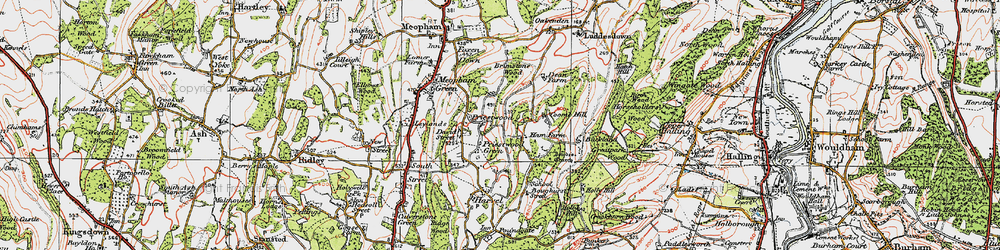 Old map of Priestwood in 1920