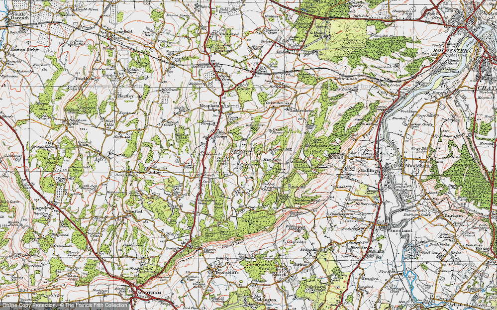 Old Map of Priestwood Green, 1920 in 1920