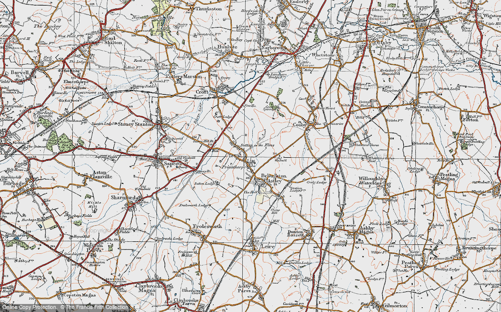Old Map of Primethorpe, 1920 in 1920