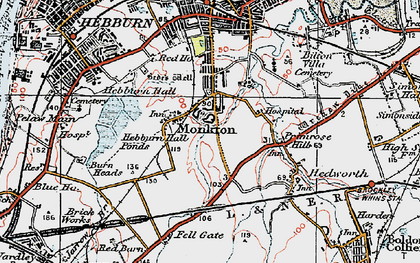 Old map of Primrose in 1925